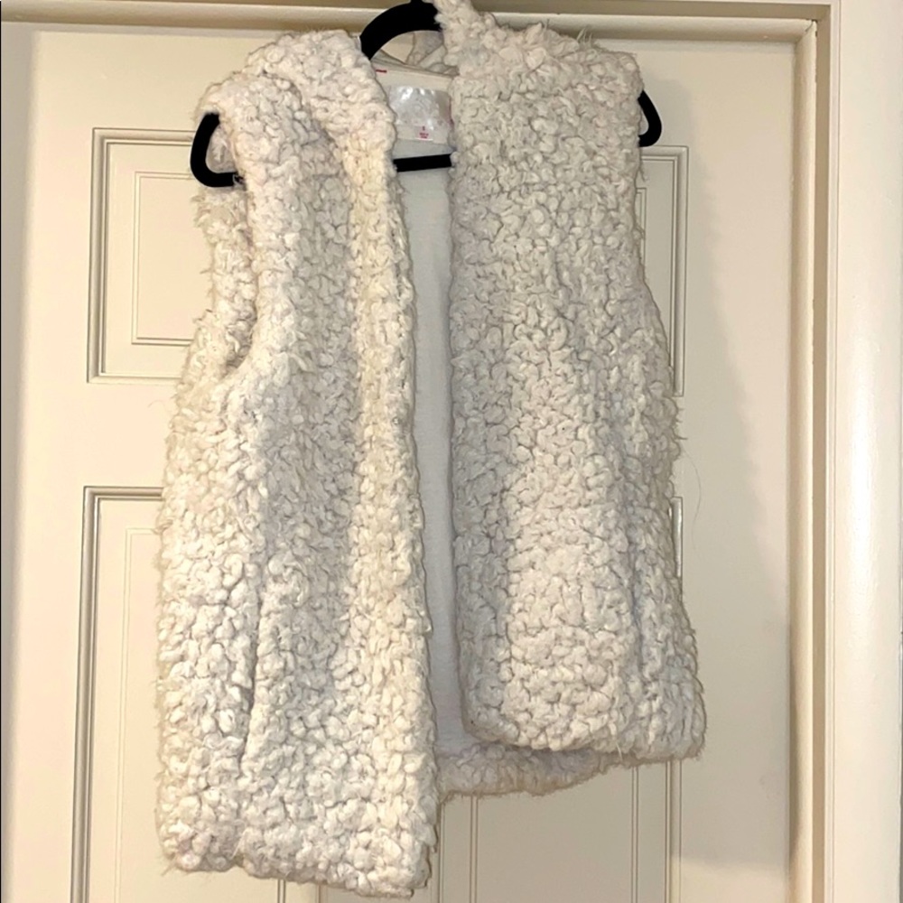 Cozy white sherpa vest